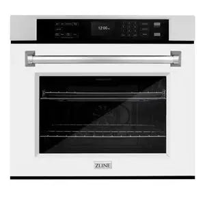 ZLINE 30" Professional True Convection Single Wall Oven with Air Fry and Self Clean in Stainless Steel with White Matte Door, WAS-WM-30 ZLINE Dreamwood Living