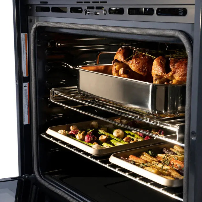 ZLINE 30" Professional True Convection Single Wall Oven with Air Fry and Self Clean in Stainless Steel with White Matte Door, WAS-WM-30 ZLINE Dreamwood Living