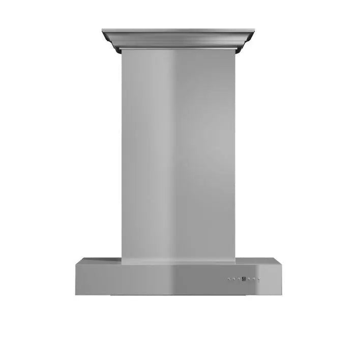 ZLINE 30" Professional Wall Mount Range Hood in Stainless Steel with Crown Molding, KECOMCRN-30 ZLINE Dreamwood Living