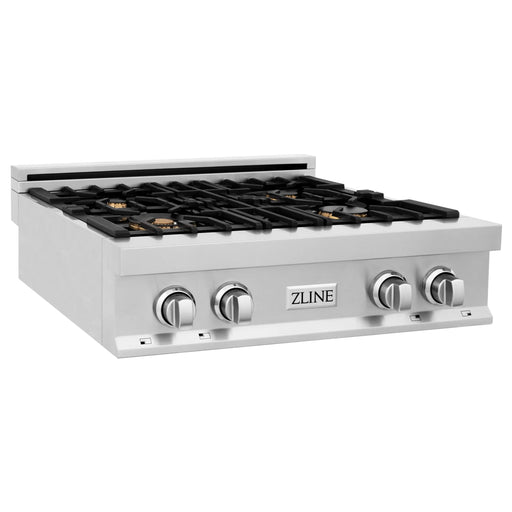 ZLINE 30" Range Top with 4 Gas Burners and Brass Burners, RT-BR-30 ZLINE Dreamwood Living