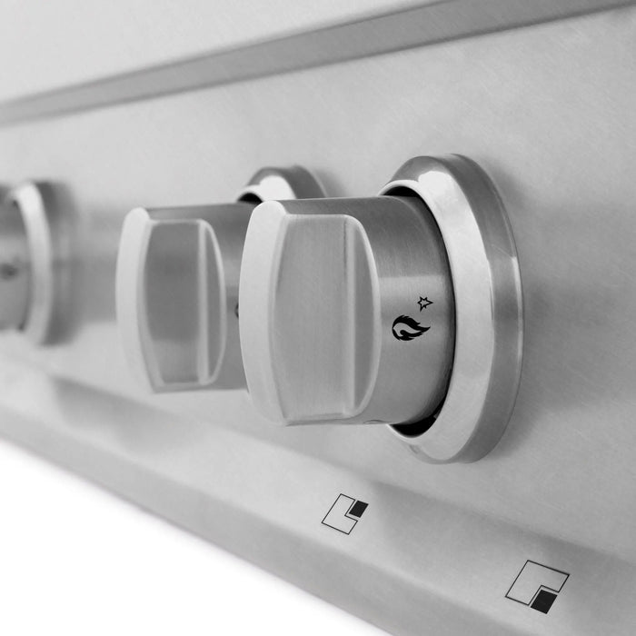 ZLINE 30" Rangetop in DuraSnow® Stainless Steel with 4 Gas Brass Burners And Griddle, RTS-GR-30 ZLINE Dreamwood Living