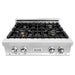 ZLINE 30" Rangetop in Stainless Steel with 4 Gas Brass Burners and Griddle, RT-BR-GR-30 ZLINE Dreamwood Living