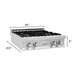 ZLINE 30" Rangetop in Stainless Steel with 4 Gas Brass Burners and Griddle, RT-BR-GR-30 ZLINE Dreamwood Living