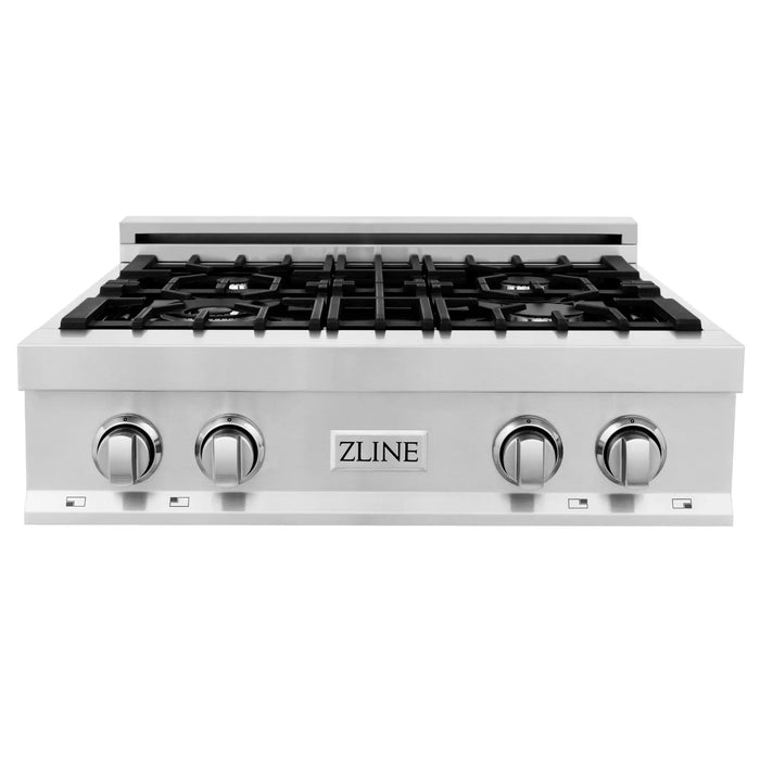 ZLINE 30" Rangetop in Stainless Steel with 4 Gas Burners and Griddle, RT-GR-30 ZLINE Dreamwood Living