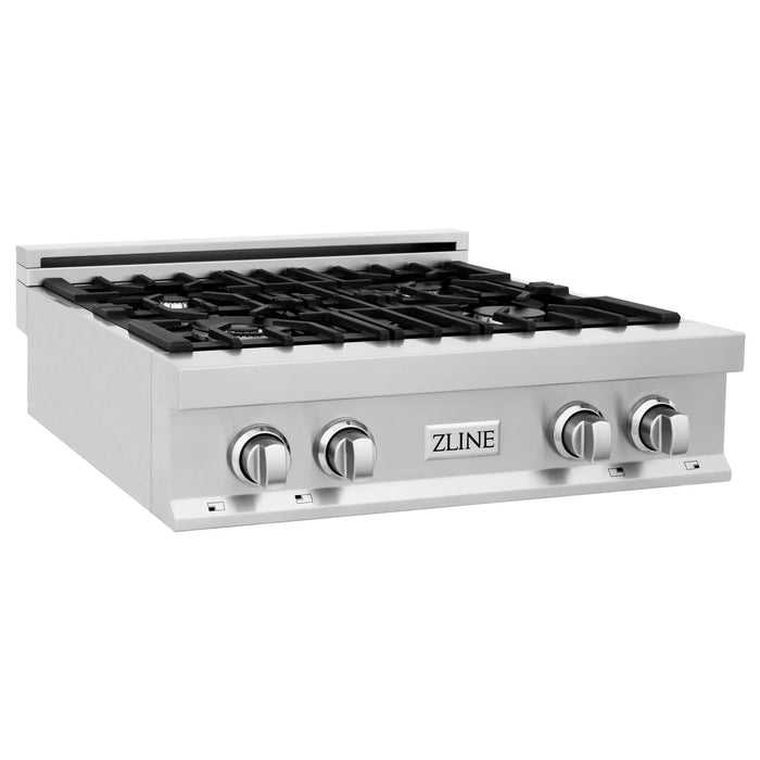 ZLINE 30" Rangetop in Stainless Steel with 4 Gas Burners and Griddle, RT-GR-30 ZLINE Dreamwood Living