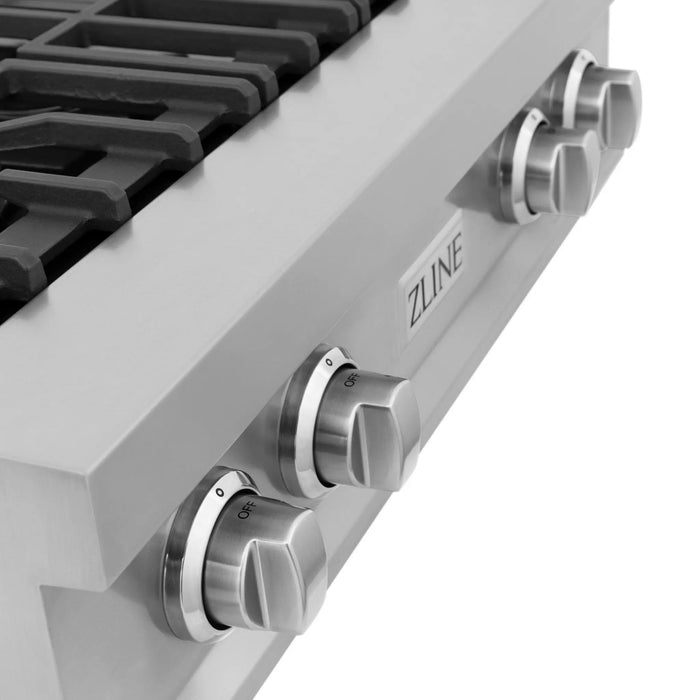 ZLINE 30" Rangetop in Stainless Steel with 4 Gas Burners and Griddle, RT-GR-30 ZLINE Dreamwood Living