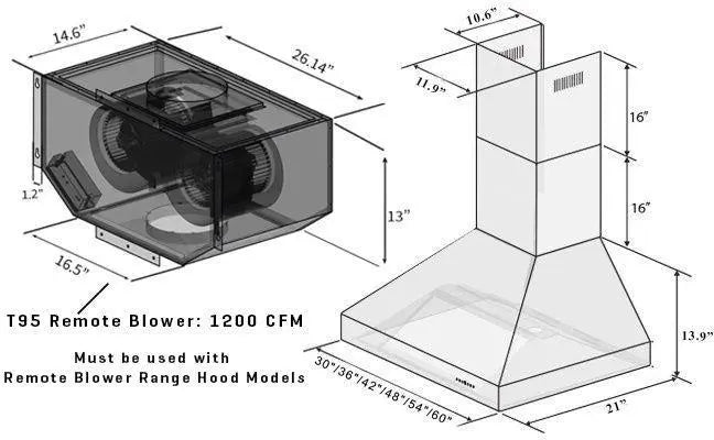 ZLINE 30" Remote Dual Blower Wall Mount Range Hood in Stainless Steel, 597-RD-30 ZLINE Dreamwood Living