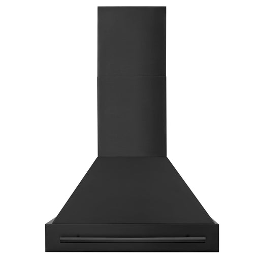 ZLINE 30" Vented Wall Mount Range Hood in Black Stainless Steel with Black Stainless Steel Handle, BS655-30-BS ZLINE Dreamwood Living