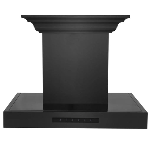 ZLINE 30" Wall Mount Range Hood in Black Stainless Steel with BlueTooth Crown Molding, BSKENCRN-BT-30 ZLINE Dreamwood Living