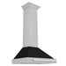ZLINE 30" Wall Mount Range Hood in DuraSnow® Stainless Steel with Black Matte Shell and Stainless Steel Handle, KB4SNX-BLM-30 ZLINE Dreamwood Living