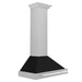 ZLINE 30" Wall Mount Range Hood in DuraSnow® Stainless Steel with Black Matte Shell and Stainless Steel Handle, KB4SNX-BLM-30 ZLINE Dreamwood Living