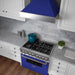 ZLINE 30" Wall Mount Range Hood in DuraSnow® Stainless Steel with Blue Matte Shell, 8654BM-30 ZLINE Dreamwood Living
