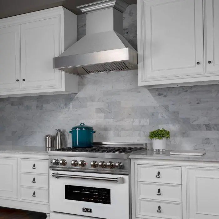 ZLINE 30" Wall Mount Range Hood in DuraSnow® Stainless Steel with DuraSnow® Shell, 8654SN-30 ZLINE