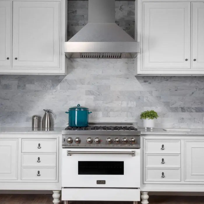 ZLINE 30" Wall Mount Range Hood in DuraSnow® Stainless Steel with DuraSnow® Shell, 8654SN-30 ZLINE