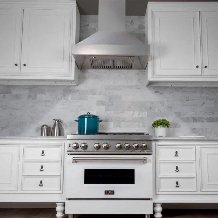 ZLINE 30" Wall Mount Range Hood in DuraSnow® Stainless Steel with DuraSnow® Shell, 8654SN-30 ZLINE