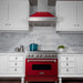 ZLINE 30" Wall Mount Range Hood in DuraSnow® Stainless Steel with Red Gloss Shell, 8654RG-30 ZLINE