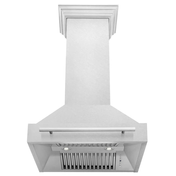 ZLINE 30" Wall Mount Range Hood in DuraSnow® Stainless Steel with Stainless Steel Handle, 8654SNX-30 ZLINE Dreamwood Living