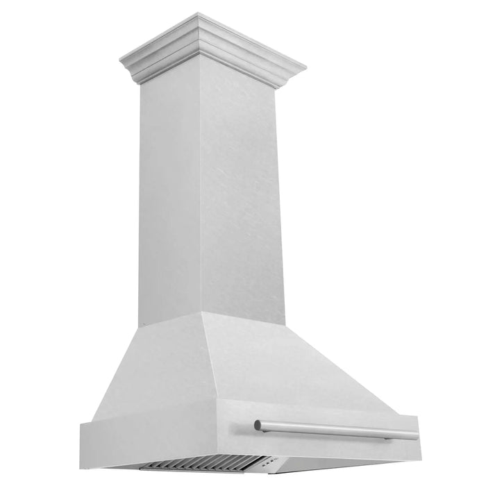 ZLINE 30" Wall Mount Range Hood in DuraSnow® Stainless Steel with Stainless Steel Handle, 8654SNX-30 ZLINE Dreamwood Living