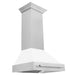 ZLINE 30" Wall Mount Range Hood in DuraSnow® Stainless Steel with White Matte Shell & Stainless Steel Handle, 8654SNX-WM-30 ZLINE Dreamwood Living
