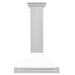 ZLINE 30" Wall Mount Range Hood in DuraSnow® Stainless Steel with White Matte Shell and Stainless Steel Handle, KB4SNX-WM-30 ZLINE Dreamwood Living