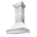 ZLINE 30" Wall Mount Range Hood in DuraSnow® Stainless Steel with White Matte Shell, 8654WM-30 ZLINE Dreamwood Living