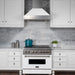 ZLINE 30" Wall Mount Range Hood in DuraSnow® Stainless Steel with White Matte Shell, 8654WM-30 ZLINE Dreamwood Living