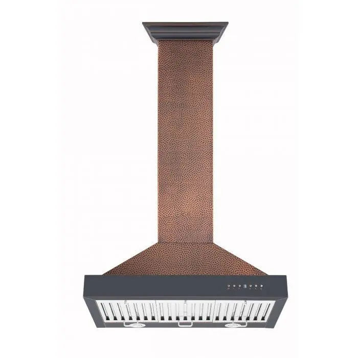 ZLINE 30" Wall Mount Range Hood in Hand-Hammered Copper, KB2-HBXXX-30 ZLINE