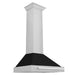 ZLINE 30" Wall Mount Range Hood in Stainless Steel with Black Matte Shell and Stainless Steel Handle, KB4STX-BLM-30 ZLINE Dreamwood Living