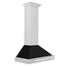 ZLINE 30" Wall Mount Range Hood in Stainless Steel with Black Matte Shell and Stainless Steel Handle, KB4STX-BLM-30 ZLINE Dreamwood Living