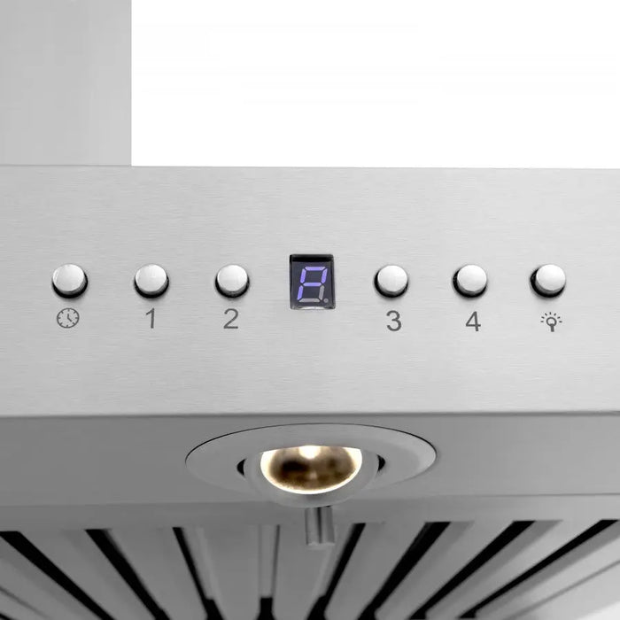ZLINE 30" Wall Mount Range Hood in Stainless Steel with Built-in CrownSound® Bluetooth Speakers, KECRN-BT-30 ZLINE Dreamwood Living