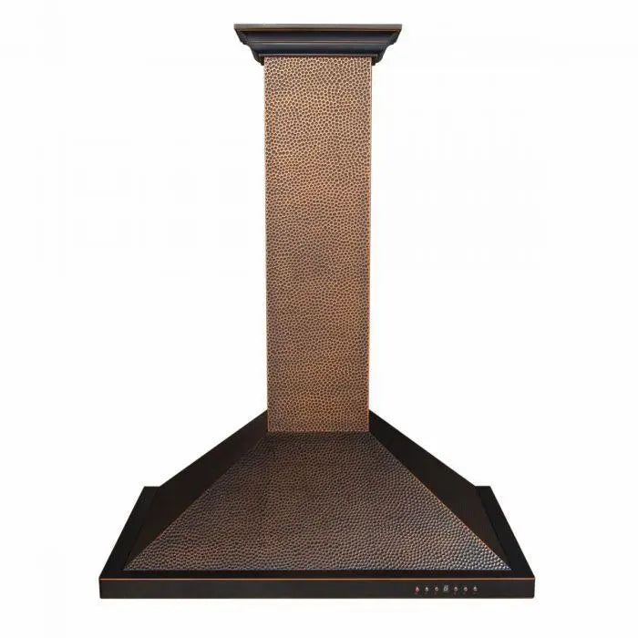 ZLINE 30" Wall Mount Range Hood with Hand-Hammered Copper Finish, 8KBH-30 ZLINE