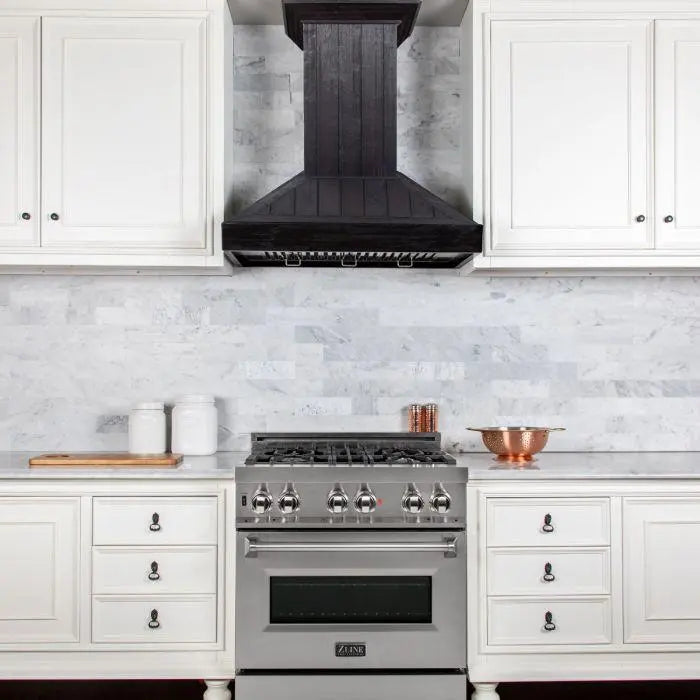 ZLINE 30" Wooden Wall Mount Range Hood in Rustic Dark, KPDD-30 ZLINE
