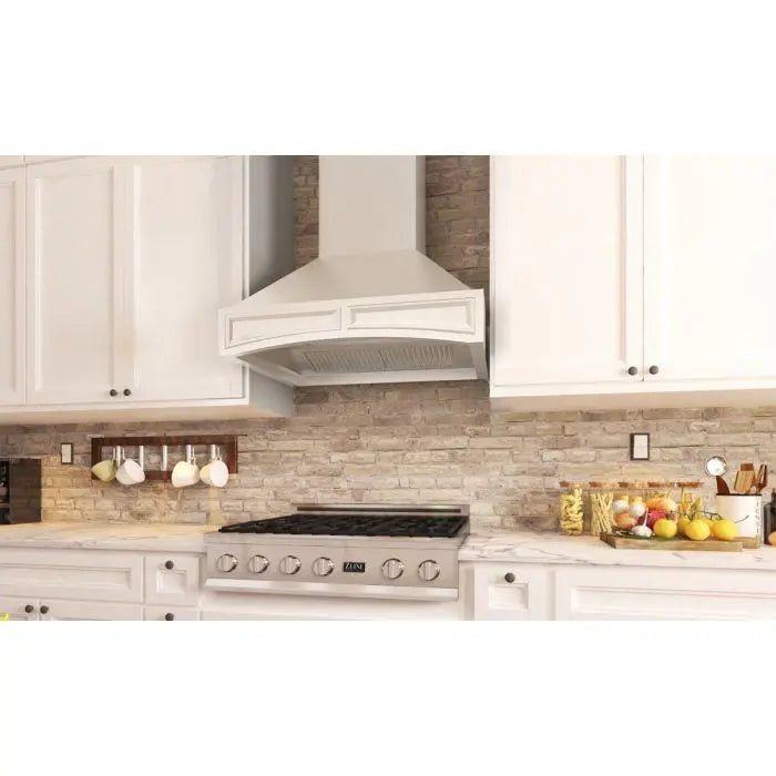 ZLINE 30" Wooden Wall Mount Range Hood in White, 321TT-30 ZLINE