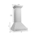 ZLINE 30" wall Mount Range Hood in Stainless Steel with Stainless Steel Handle, 8654STX-30 ZLINE Dreamwood Living
