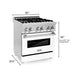 ZLINE 30"Professional Dual Fuel Range in Stainless Steel with White Matte Door, RA-WM-30 ZLINE