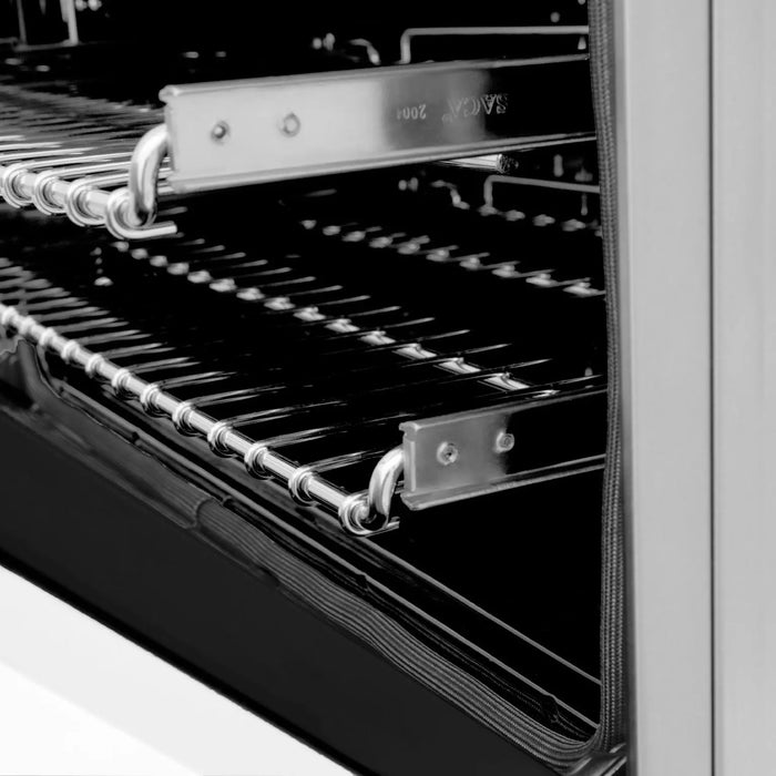 ZLINE 30"Professional Dual Fuel Range in Stainless Steel with White Matte Door, RA-WM-30 ZLINE