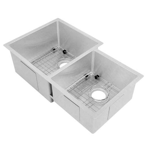 ZLINE 32" Jackson Undermount Double Bowl Kitchen Sink in DuraSnow® Stainless Steel with Bottom Grid, SRDR-32S ZLINE Dreamwood Living
