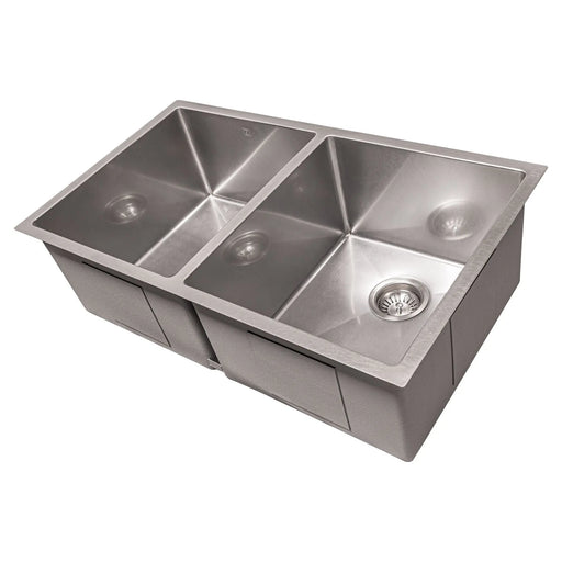 ZLINE 33" Anton Undermount Double Bowl Kitchen Sink in DuraSnow® Stainless Steel with Bottom Grid, SR50D-33S ZLINE Dreamwood Living