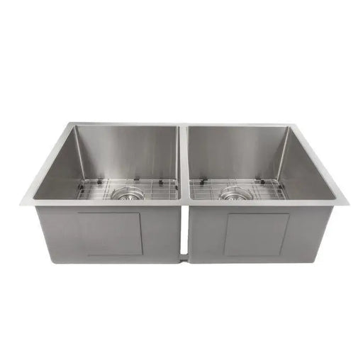 ZLINE 33" Anton Undermount Double Bowl Kitchen Sink in Stainless Steel with Bottom Grid, SR50D-33 ZLINE Dreamwood Living