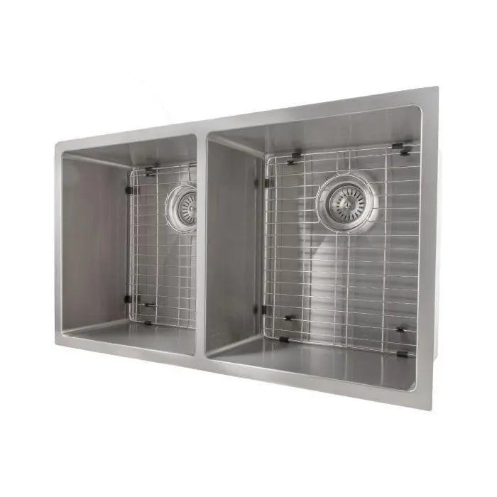 ZLINE 33" Anton Undermount Double Bowl Kitchen Sink in Stainless Steel with Bottom Grid, SR50D-33 ZLINE Dreamwood Living