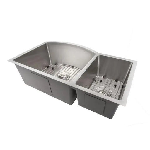 ZLINE 33" Cortina Undermount Double Bowl Kitchen Sink in Stainless Steel with Bottom Grid, SC70D-33 ZLINE Dreamwood Living