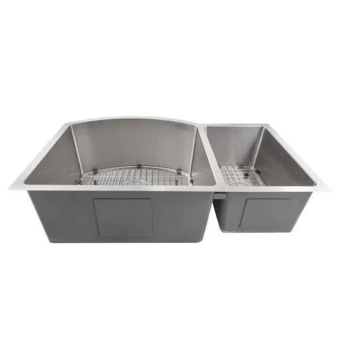 ZLINE 33" Cortina Undermount Double Bowl Kitchen Sink in Stainless Steel with Bottom Grid, SC70D-33 ZLINE Dreamwood Living