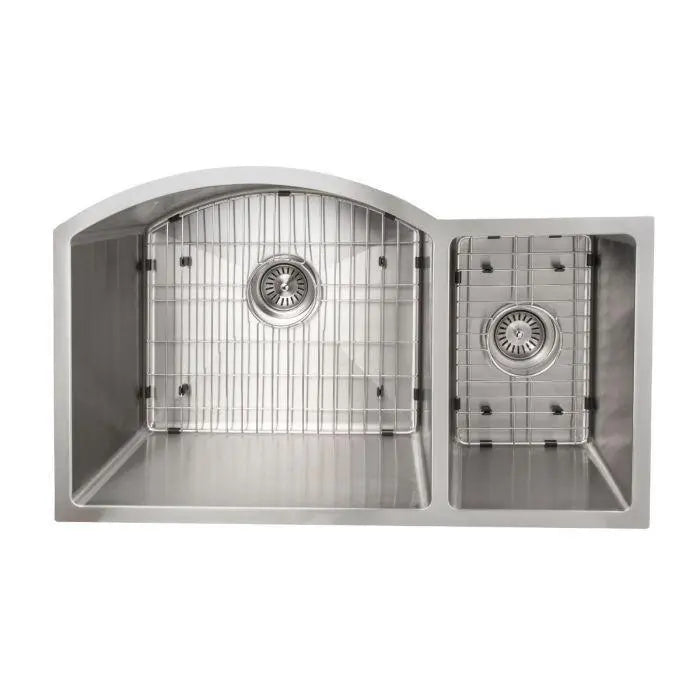 ZLINE 33" Cortina Undermount Double Bowl Kitchen Sink in Stainless Steel with Bottom Grid, SC70D-33 ZLINE Dreamwood Living