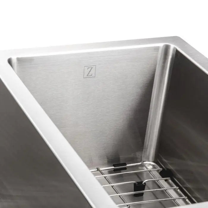 ZLINE 33" Cortina Undermount Double Bowl Kitchen Sink in Stainless Steel with Bottom Grid, SC70D-33 ZLINE Dreamwood Living