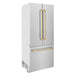 ZLINE 36" Autograph Edition Built-In Refrigerator in Stainless Steel with Champagne Bronze Accents, RBIVZ-SN-36-CB ZLINE Dreamwood Living