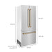 ZLINE 36" Autograph Edition Built-In Refrigerator in Stainless Steel with Champagne Bronze Accents, RBIVZ-SN-36-CB ZLINE Dreamwood Living