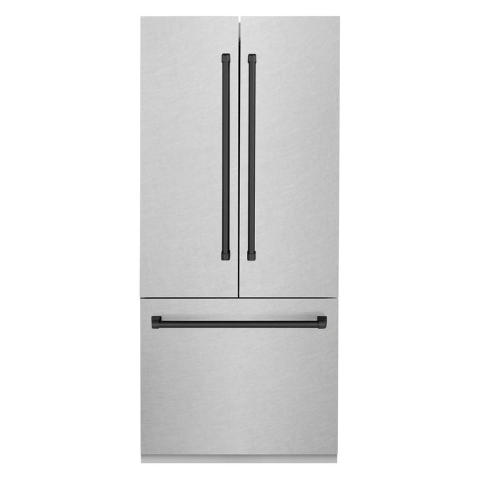 ZLINE 36" Autograph Edition Built-In Refrigerator in Stainless Steel with Matte Black Accents, RBIVZ-SN-36-MB ZLINE Dreamwood Living