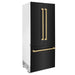 ZLINE 36" Autograph Edition Built-in Refrigerator in Black Stainless Steel with Gold Accents, RBIVZ-BS-36-G ZLINE Dreamwood Living