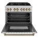 ZLINE 36" Autograph Edition Dual Fuel Range in Stainless Steel with Champagne Bronze Accent, RAZ-36-CB ZLINE