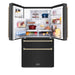 ZLINE 36" Autograph Edition Refrigerator in Black Fingerprint Resistant Stainless Steel with Gold Accents, RFMZ-W-36-BS-G ZLINE